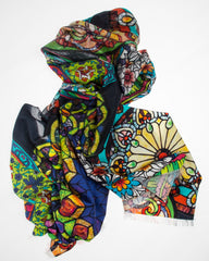 Stained Glass Cotton Silk Scarf