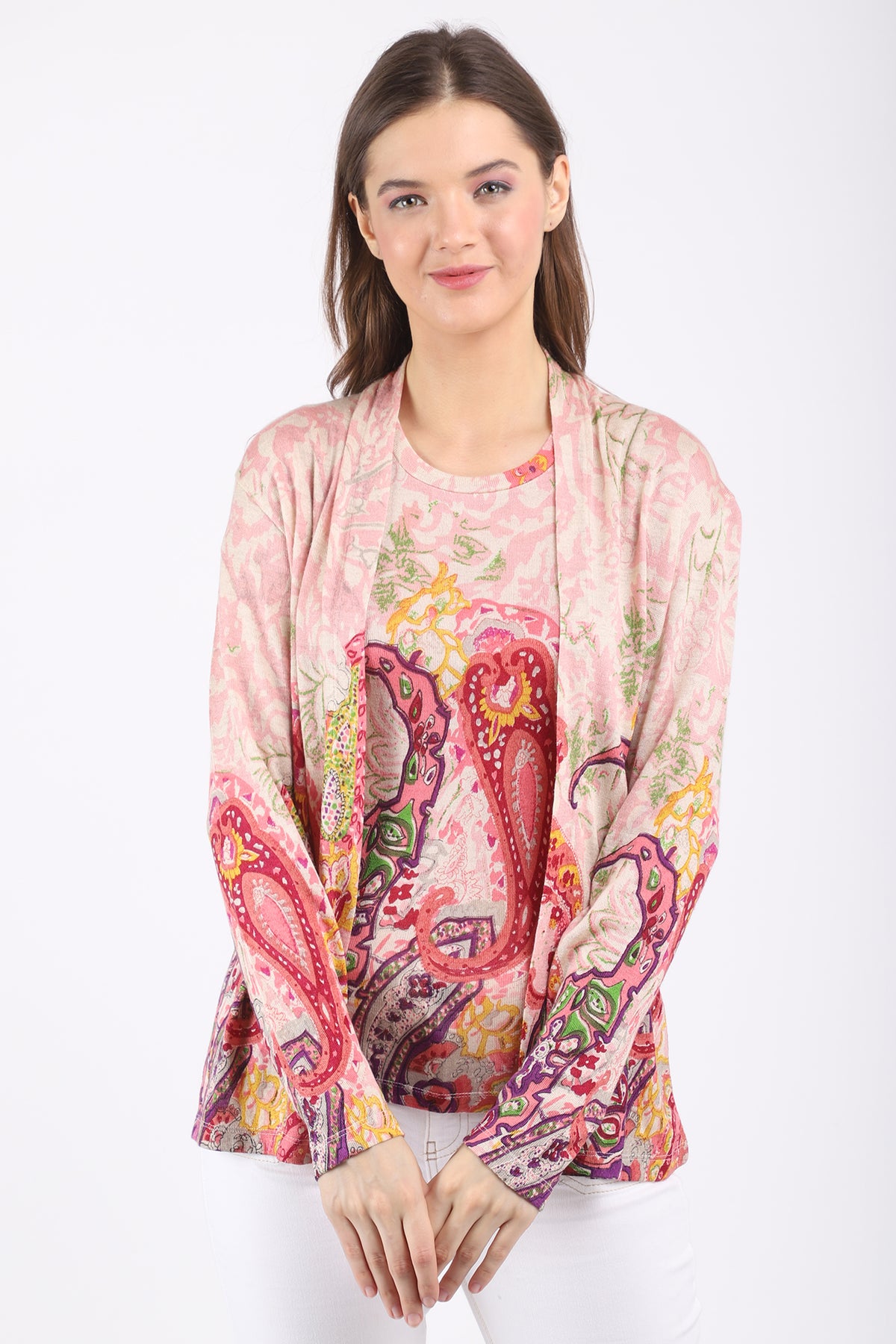 Rosa - Paisley Printed Silk Twin Set