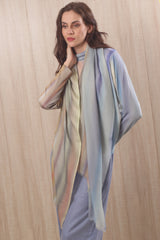 Wool cashmere pastle color play scarf