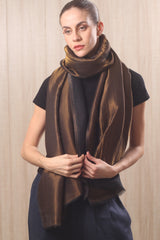 Black & Gold  reversable gleam scarf