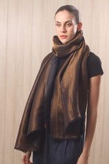 Black & Gold  reversable gleam scarf