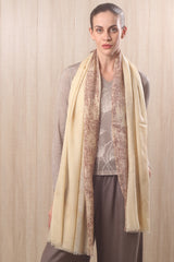 wool cashmere abstract textures scarf