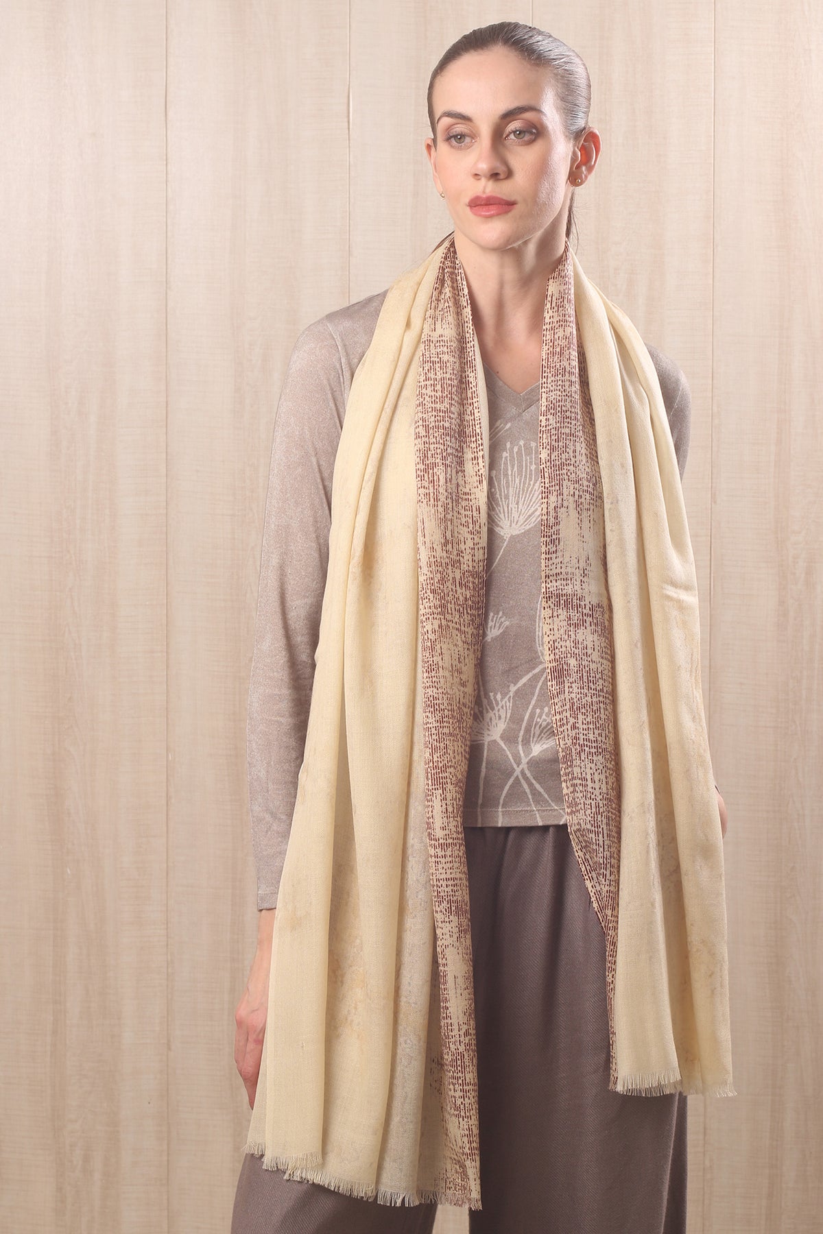 wool cashmere abstract textures scarf