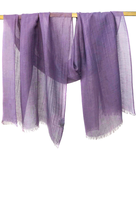 Lavender Silk Linen Cashmere Scarf