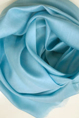 Turquoise Silk Wool Scarf