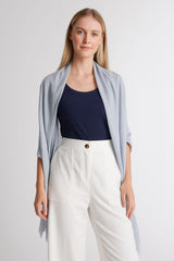 Costal blue pure cashmere scarf