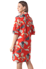 Scarlet Crysanthemum Dress
