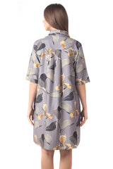 Urban Grey Crysanthemum Dress