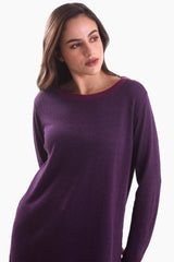 Eggplant Purple Tunic Fit Sweater
