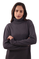 Night Grey Turtle Neck Pull Over Sweater