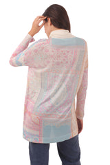 Muted Paisley Top - Mock neck
