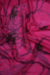 Beautiful Trans-Seasonal Silk Dusky Pink Printed Silk Cashmere Scarf