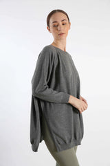 hand-knitted cashmere poncho