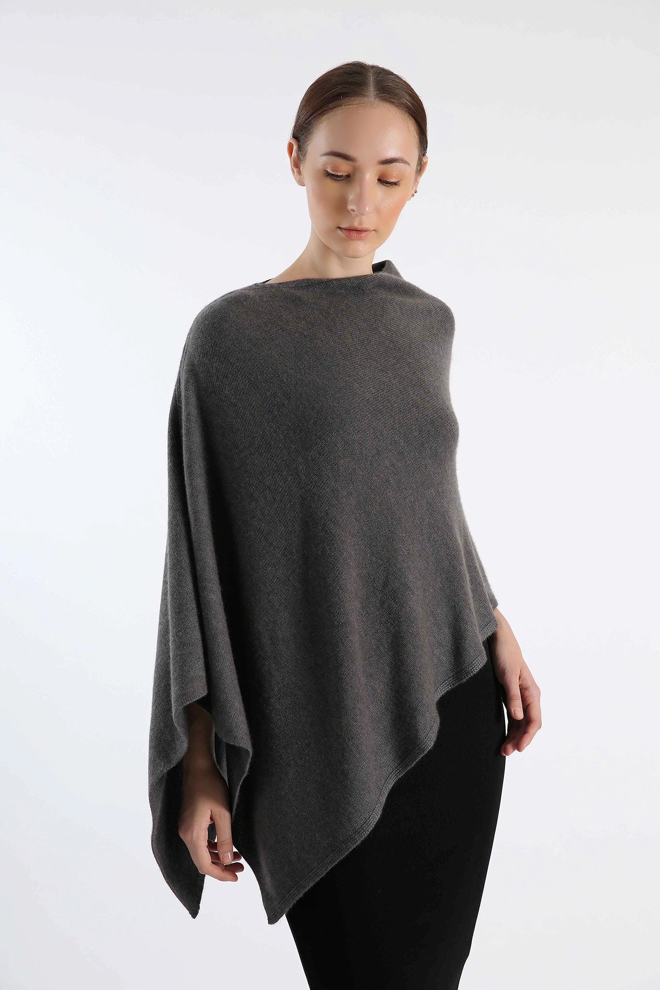 Hand Knitted Cashmere Poncho