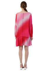 Shades of Pink Gradient Ombre Dress